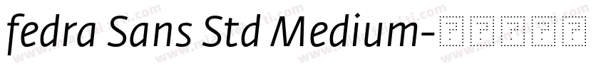 fedra Sans Std Medium字体转换